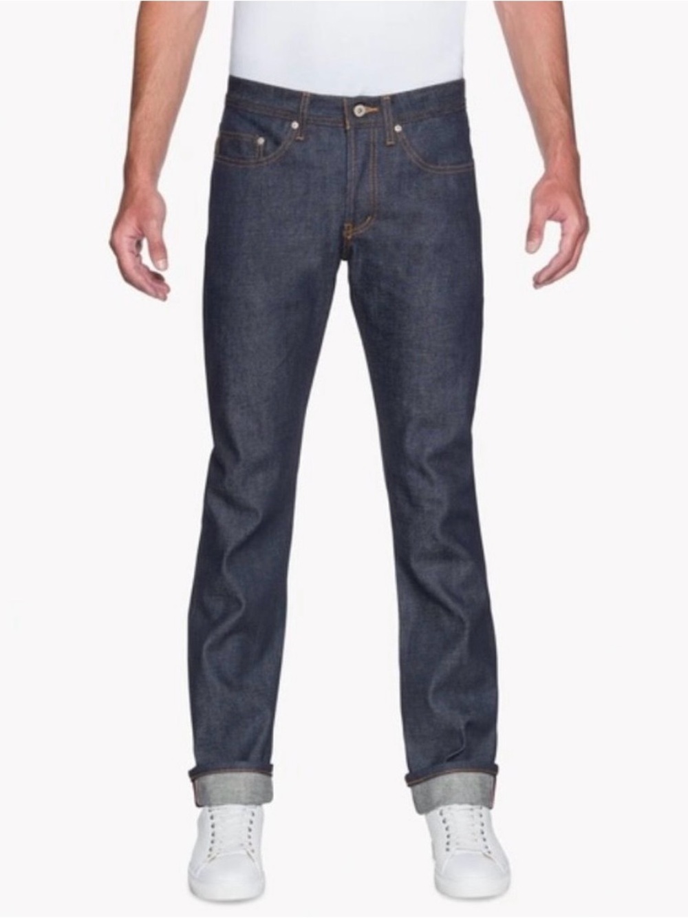 Naked & Famous Weird Guy jeans Indigo Selvedge 32 button fly